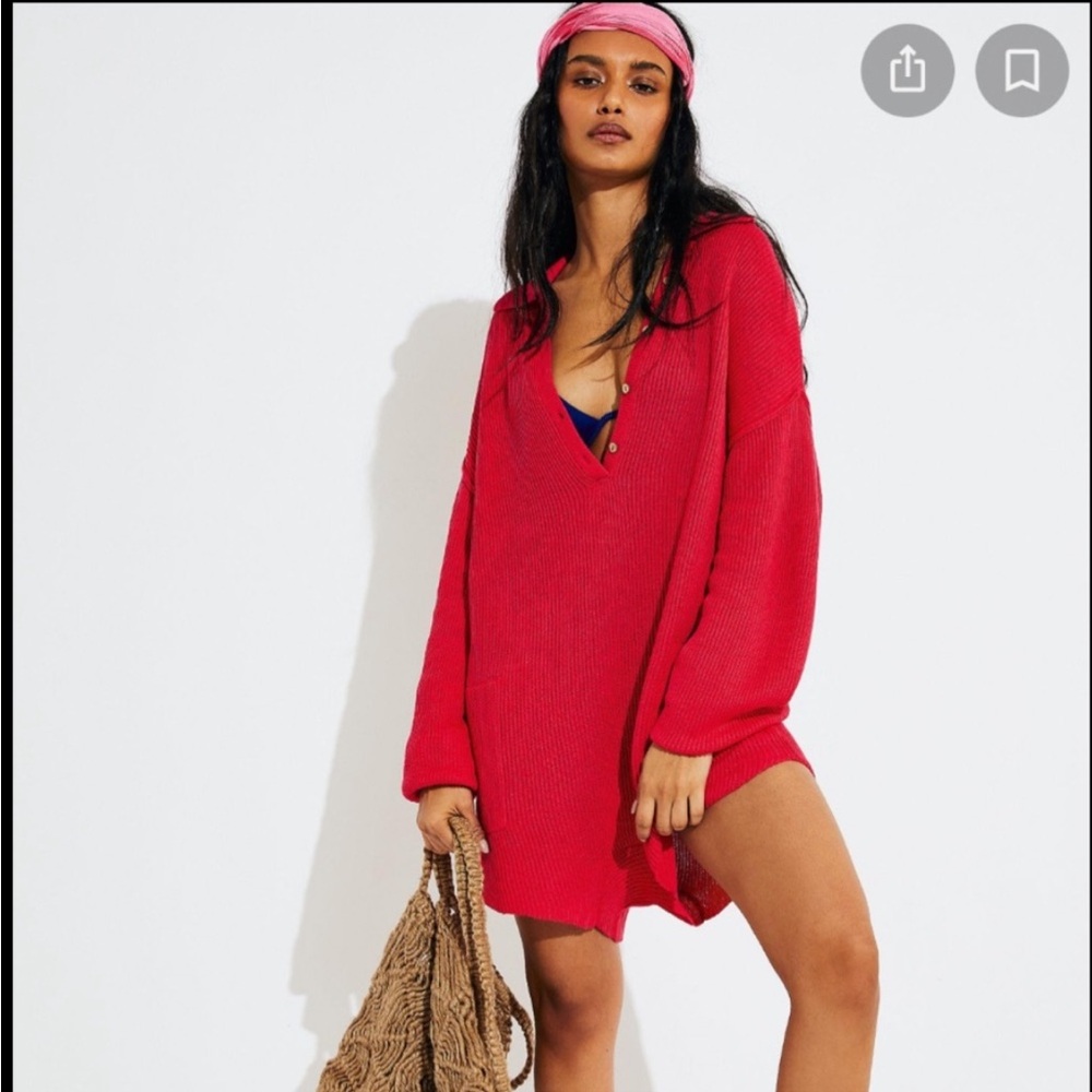 Free People beach Picnic Sweater Romper